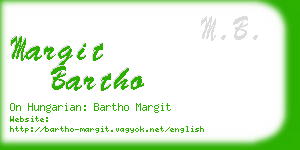 margit bartho business card